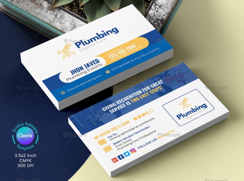 Plumber Business Card Layout