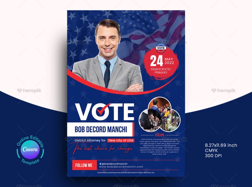 Election Campaign Political Flyer Template