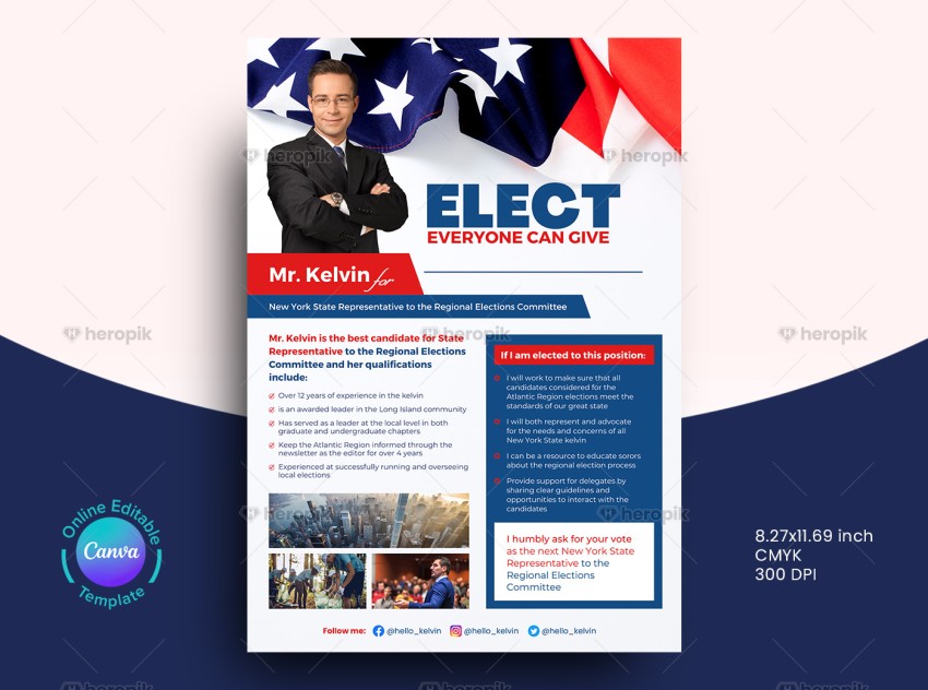 Election Voting Campaign Political Flyer Template