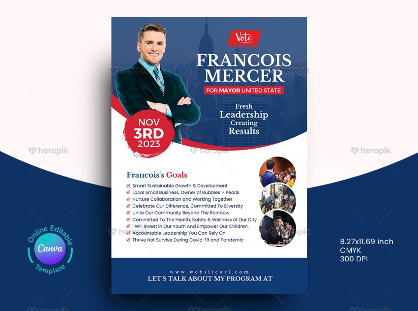 Political Candidate Flyer Design Template
