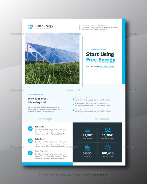 Business E Commerce Solar Product Flyer