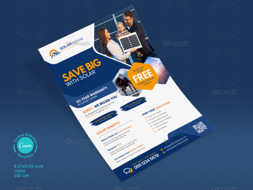 Save Big with Solar Product Flyer Canva