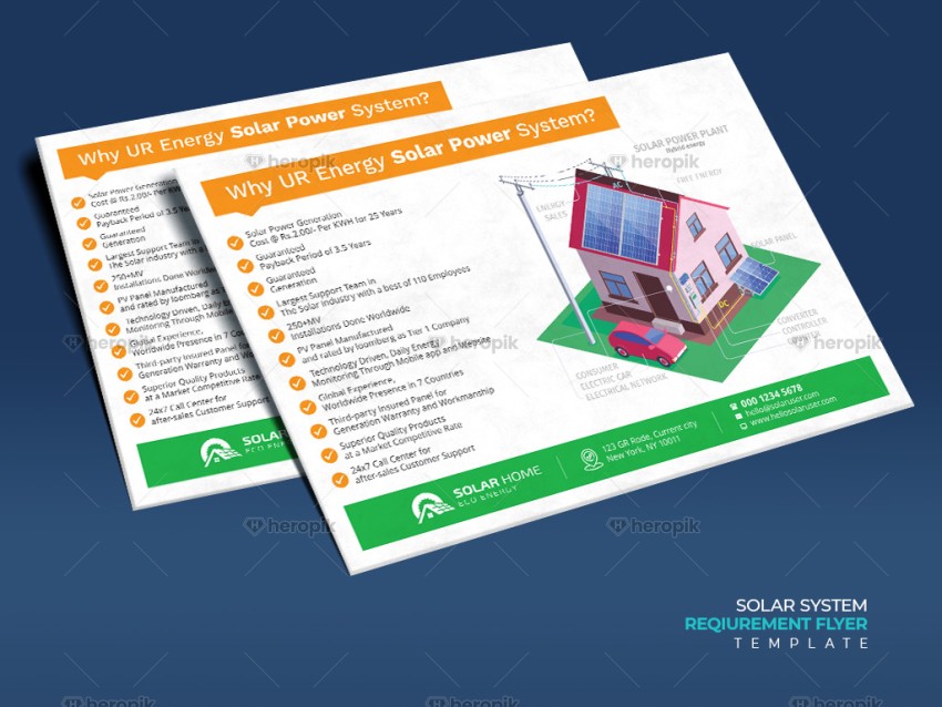 Solar Panel System Requirement Flyer template