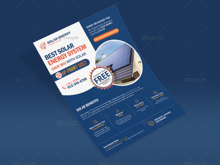 Solar Promotional Leaflet Design