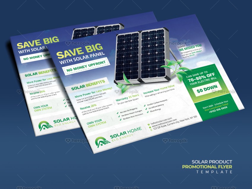 Solar Promotional Poster template