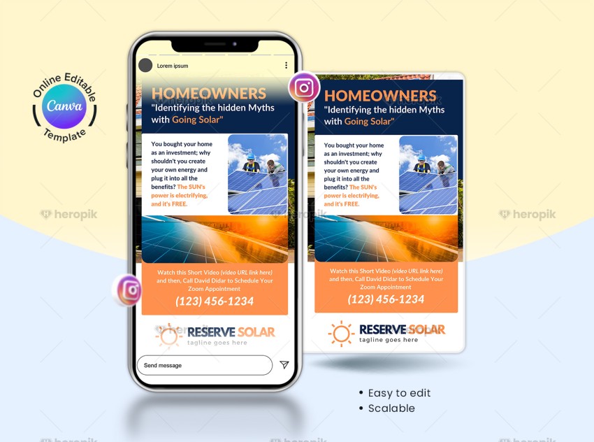 Solar Energy Instagram Story Design Canva