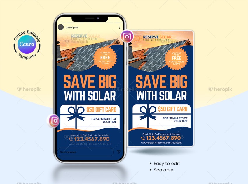 Solar Instagram Story Banner Design Canva