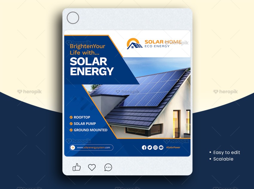 Solar Marketing Social Media Post Template