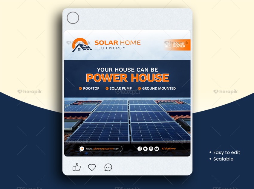 Solar Social Media Post Layout